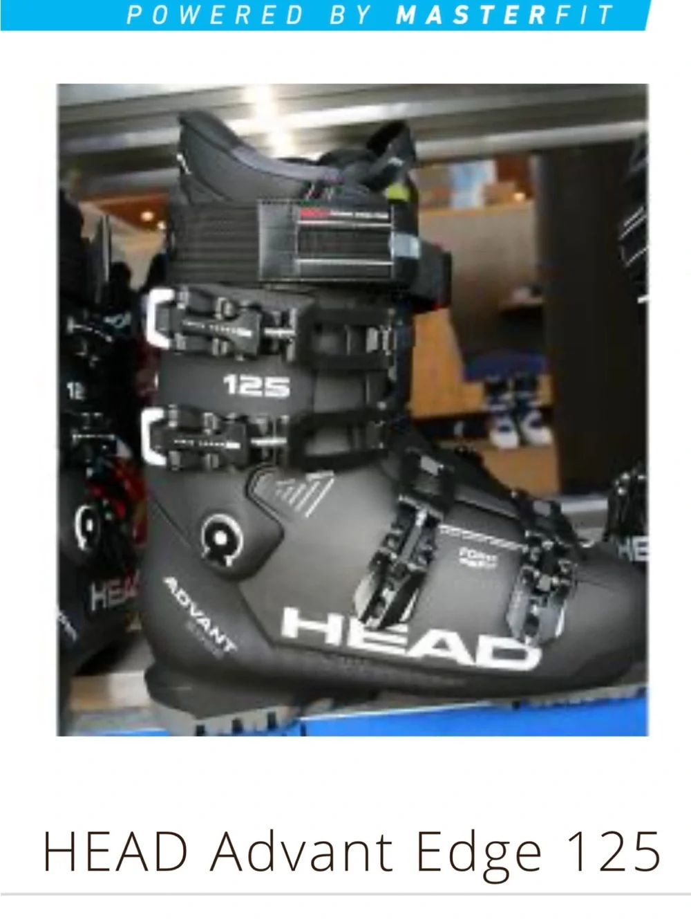 Head Men's Black Alpine Ski Boot - 125 Flex 280-285  size 10-10.5